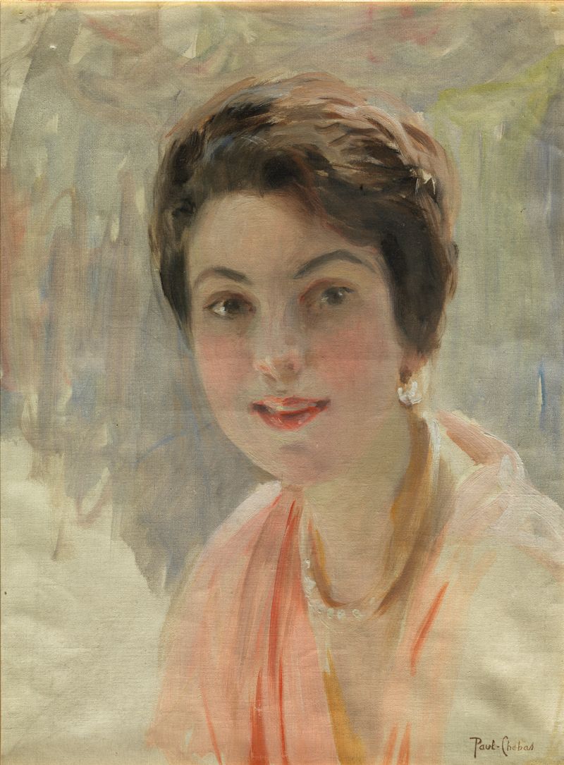 Null Paul CHABAS (1869 - 1937) Portrait de femme Huile sur toile signée en bas à&hellip;