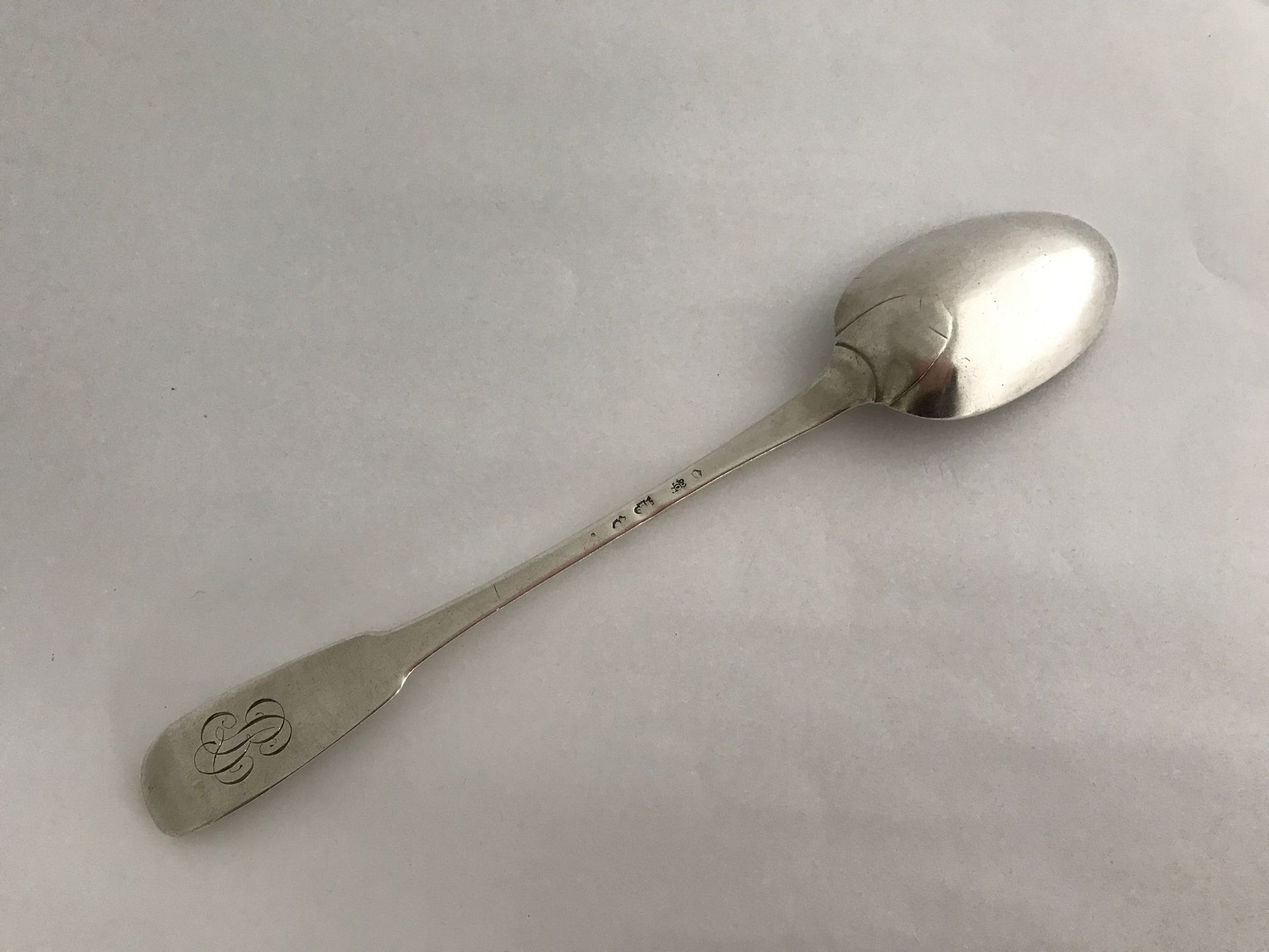Null Silver stewing spoon. Montauban 1751 Master Goldsmith : Jean-Pierre Gautier&hellip;