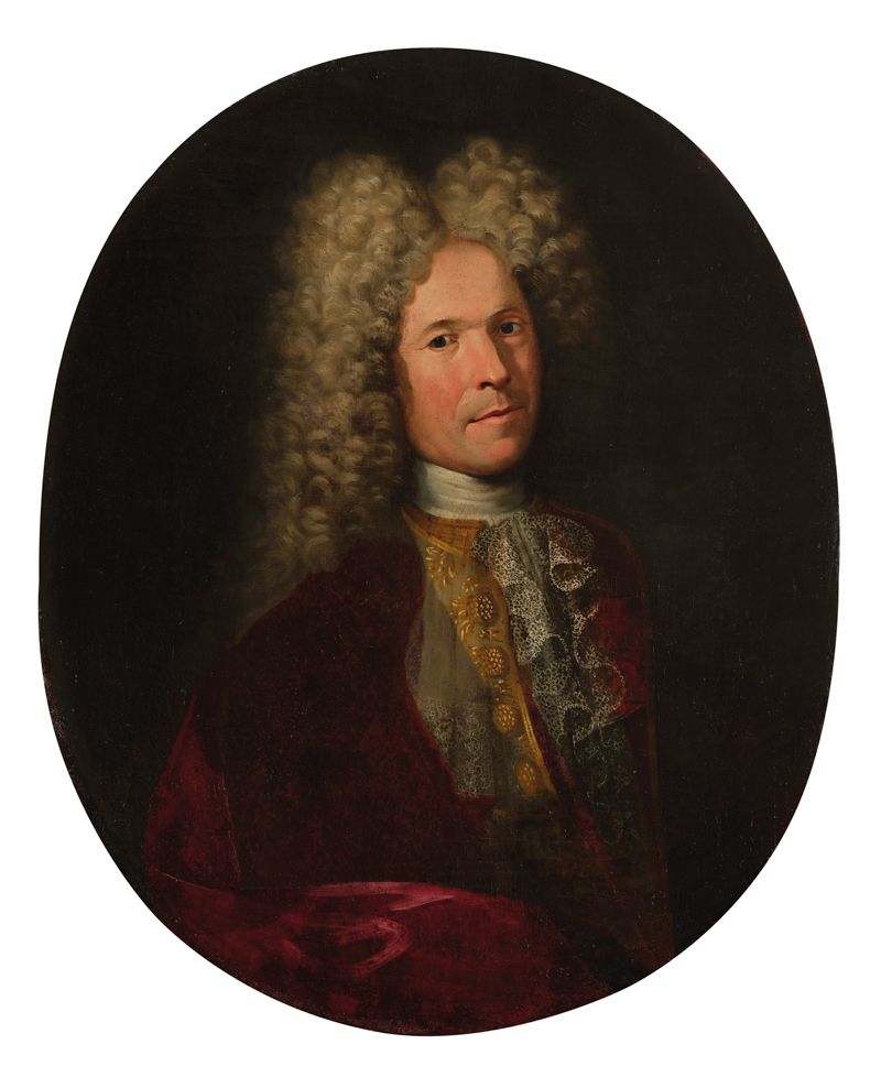 Null 
École française vers 1700 Portrait d'un homme de qualité Huile sur toile o&hellip;