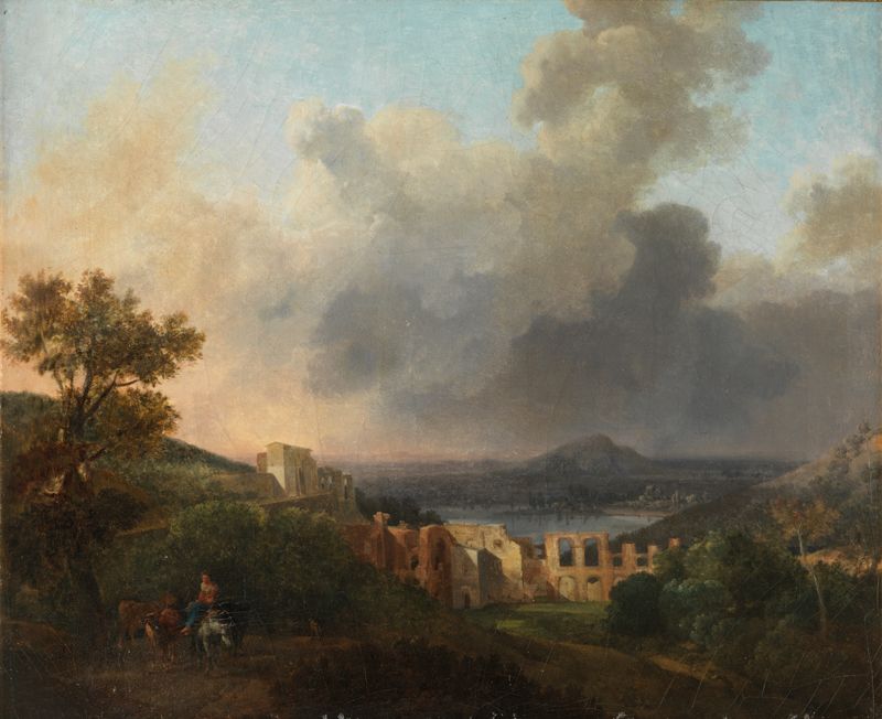 Null Nicolas-Antoine TAUNAY (Paris, 1755-1830) Paysage italianisant, ca. 1800 Öl&hellip;