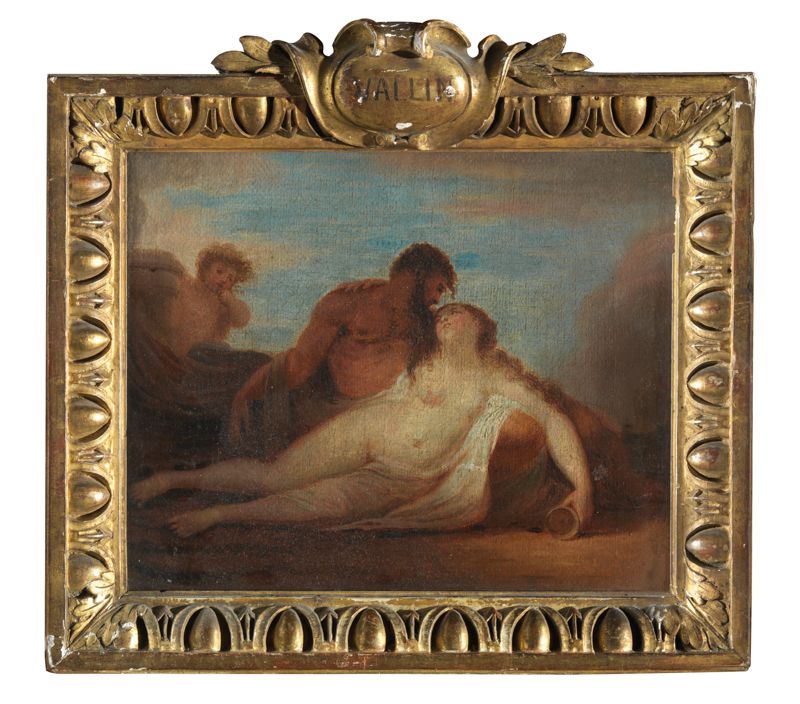 Null 18世纪末的法国画派 围绕雅克-安托万-瓦林（巴黎，1760-1831） 醉酒的女神和萨提尔 布面油画，一对 19,3 x 24 cm 19,5 x &hellip;
