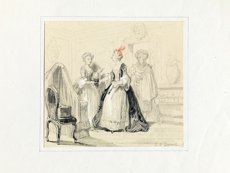 Null Scuola francese del XIX secolo Progetti di illustrazione Le départ pour le &hellip;