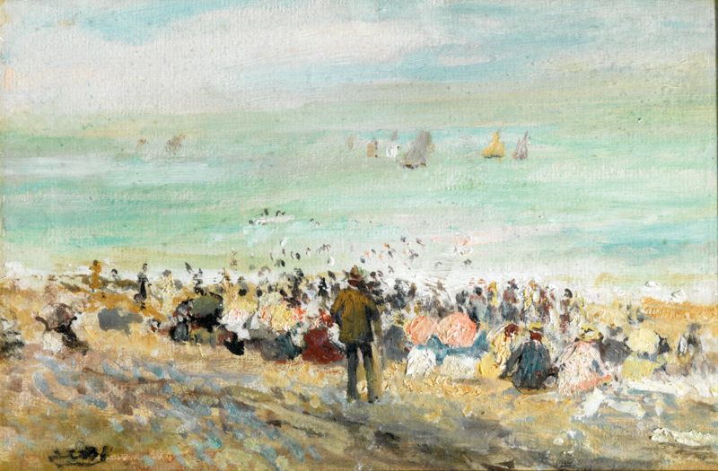 Null Jacques-Emile BLANCHE (Parigi, 1861 - Offranville, 1942) La spiaggia di Die&hellip;