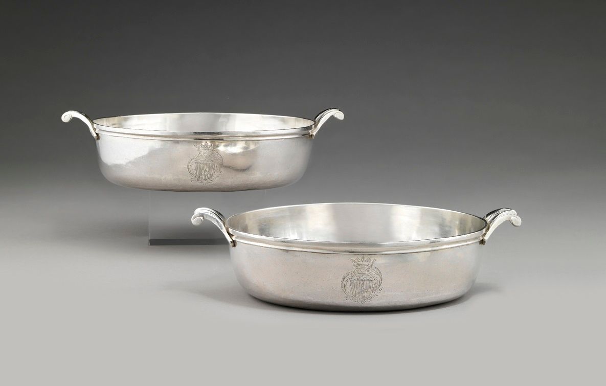 Null A pair of silver vegetable dishes. Toulouse 1783