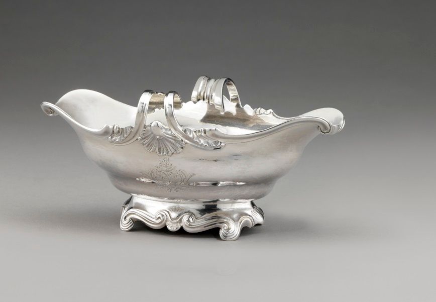 Null A silver sauce boat. Paris 1755-1756