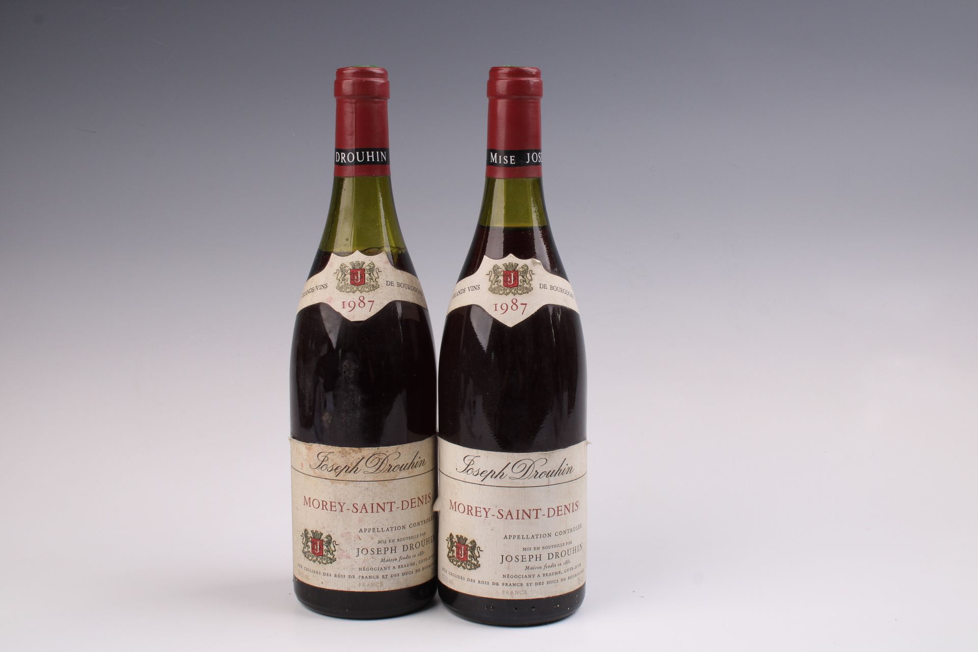 Null 2 bouteilles Morey Saint Denis 1987 Joseph Drouin ET N : 2,5 et 4 cm