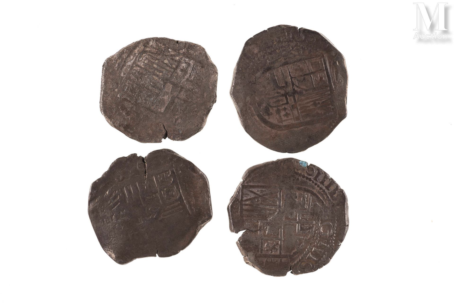 Espagne - Philippe IV (1621-1665) Lot de quatre monnaies de 8 Réales
A : Ecu cou&hellip;
