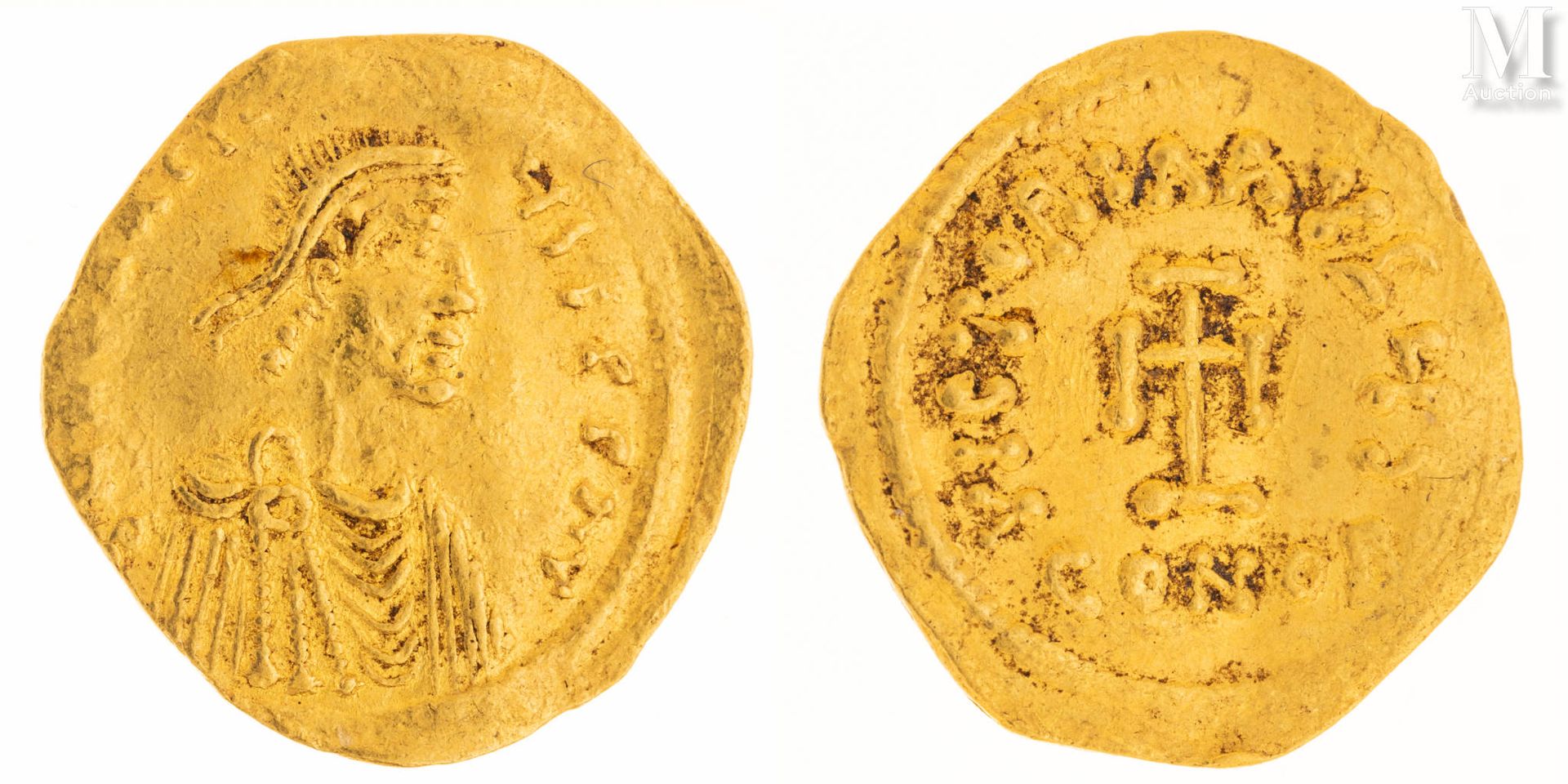 Byzance - Heraclius (610-641) Tremisis
A : Buste lauré à droite d'Heraclius
R : &hellip;