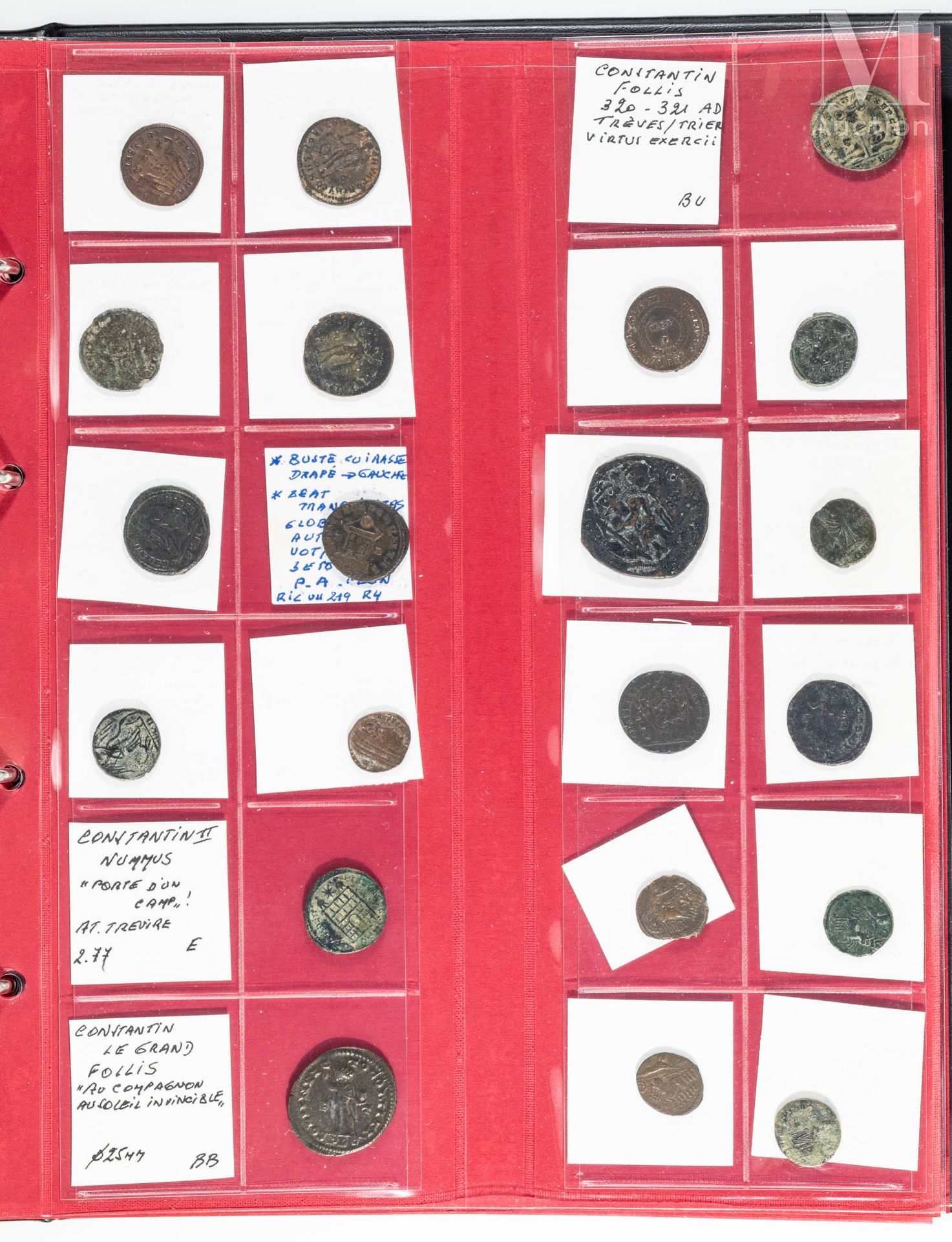 Rome - divers Collezione di monete romane presentate in un raccoglitore che comp&hellip;