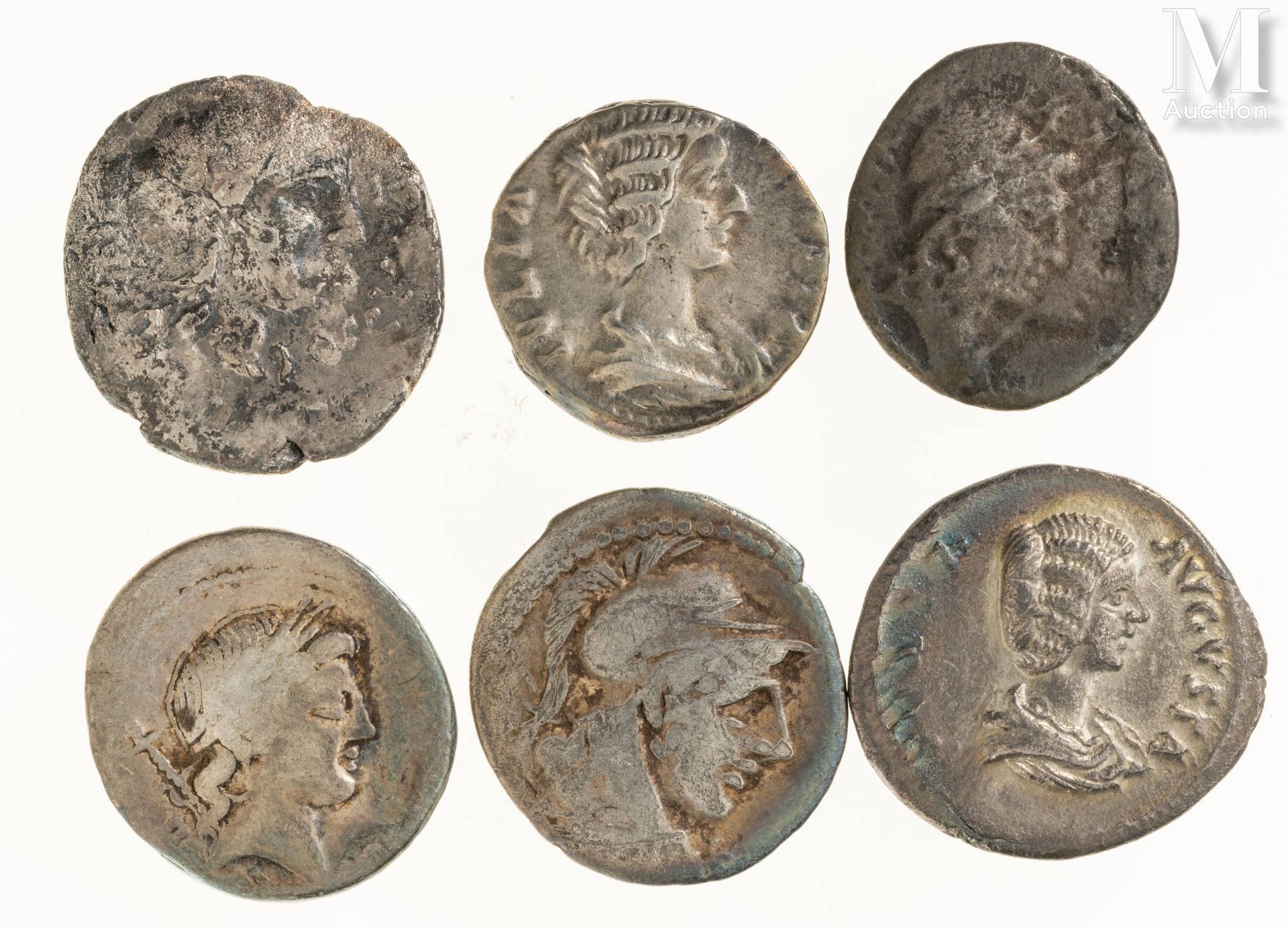 Rome - divers Lotto di sei denari tra cui due denari di Julia Domna, un denario &hellip;