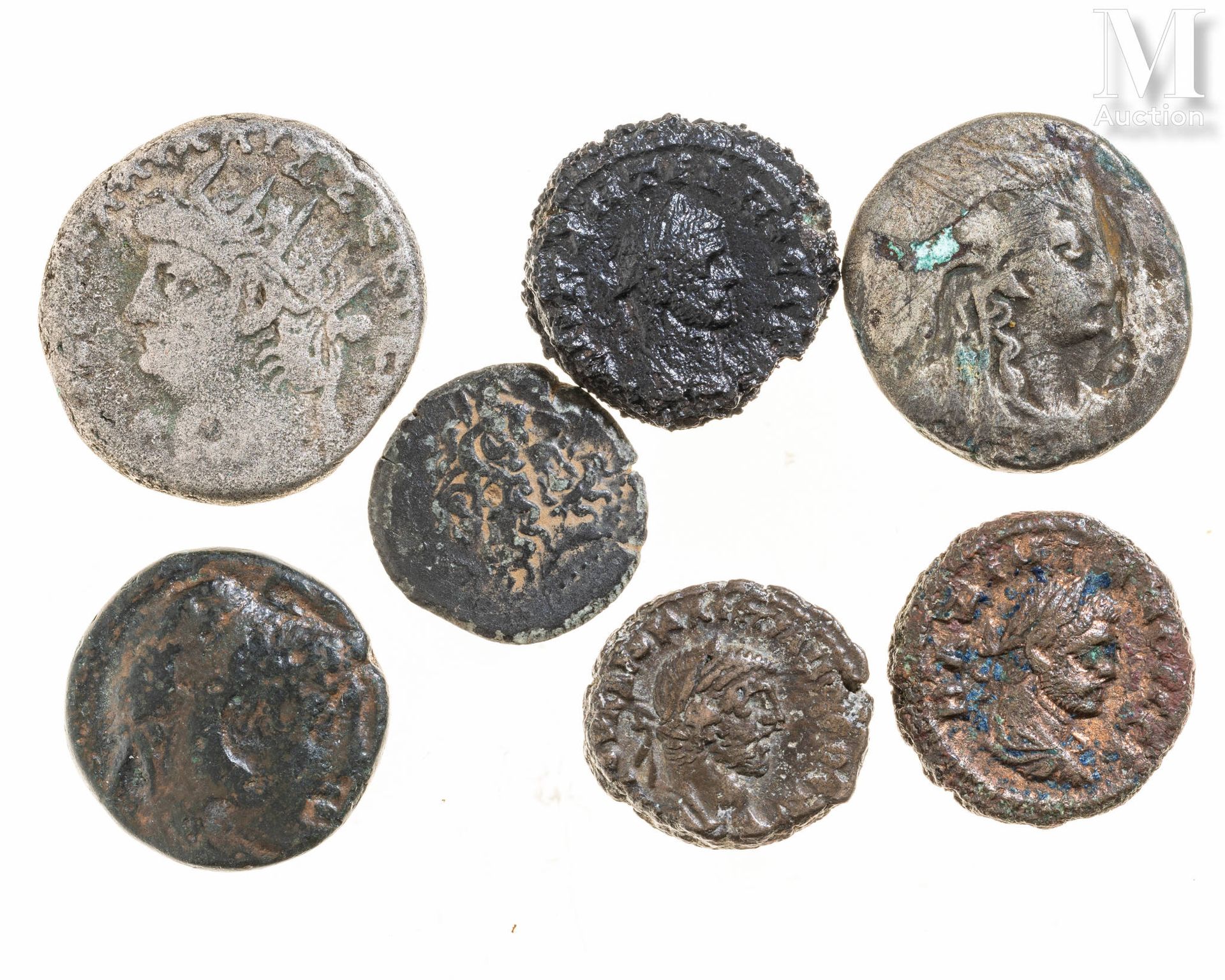 Egypte - Lot de sept drachmes et tétradrachmes divers comprenant notamment deux &hellip;