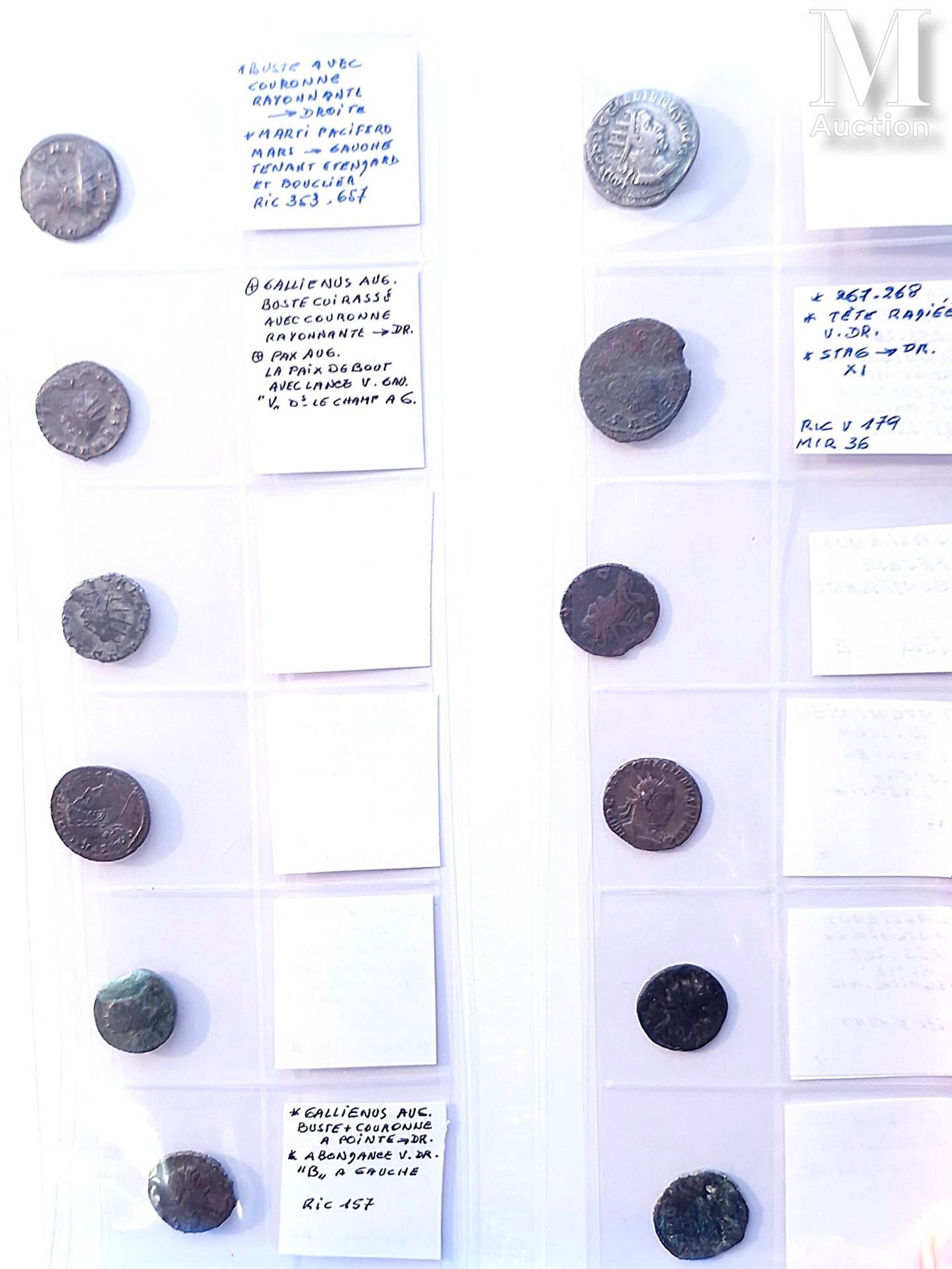 Rome - Gallien (253-268) Lot de vingt-huit monnaies diverses comprenant majorita&hellip;