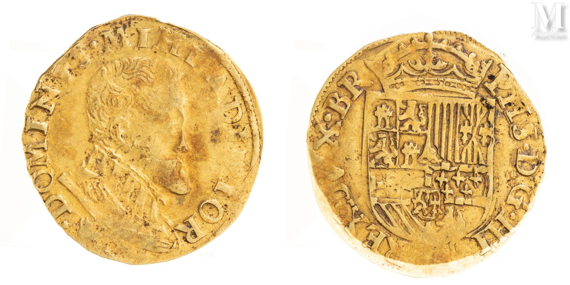 Brabant - Philippe II d'Espagne (1558-1576) Half-real from Antwerp
A: Flat-necke&hellip;