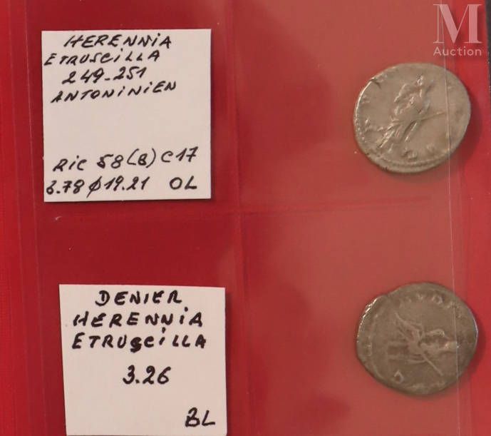 Rome - Divers Collection de monnaies romaines présentée dans un classeur compren&hellip;