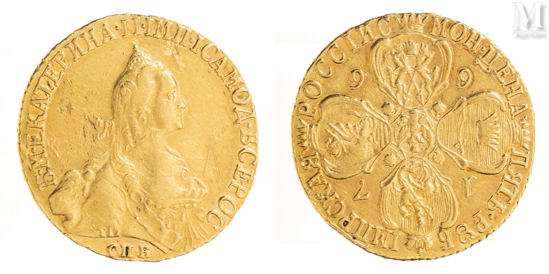 Russie - Catherine II (1762-1796) 5 Roubles 1766
A : Buste à droite de Catherine&hellip;