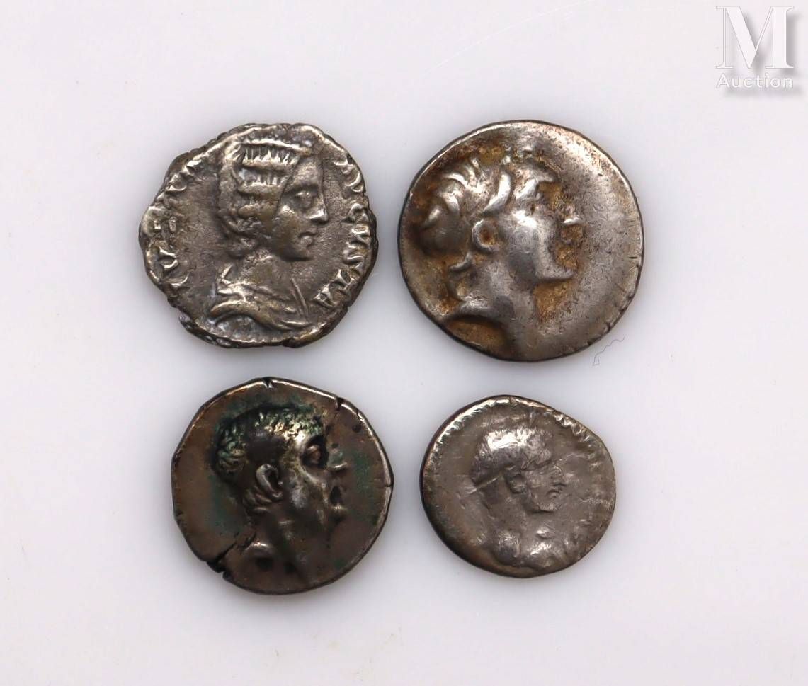 Grèce - Divers Lot de trois monnaies comprenant :
-Un drachme d'Ariobazannes
-Un&hellip;