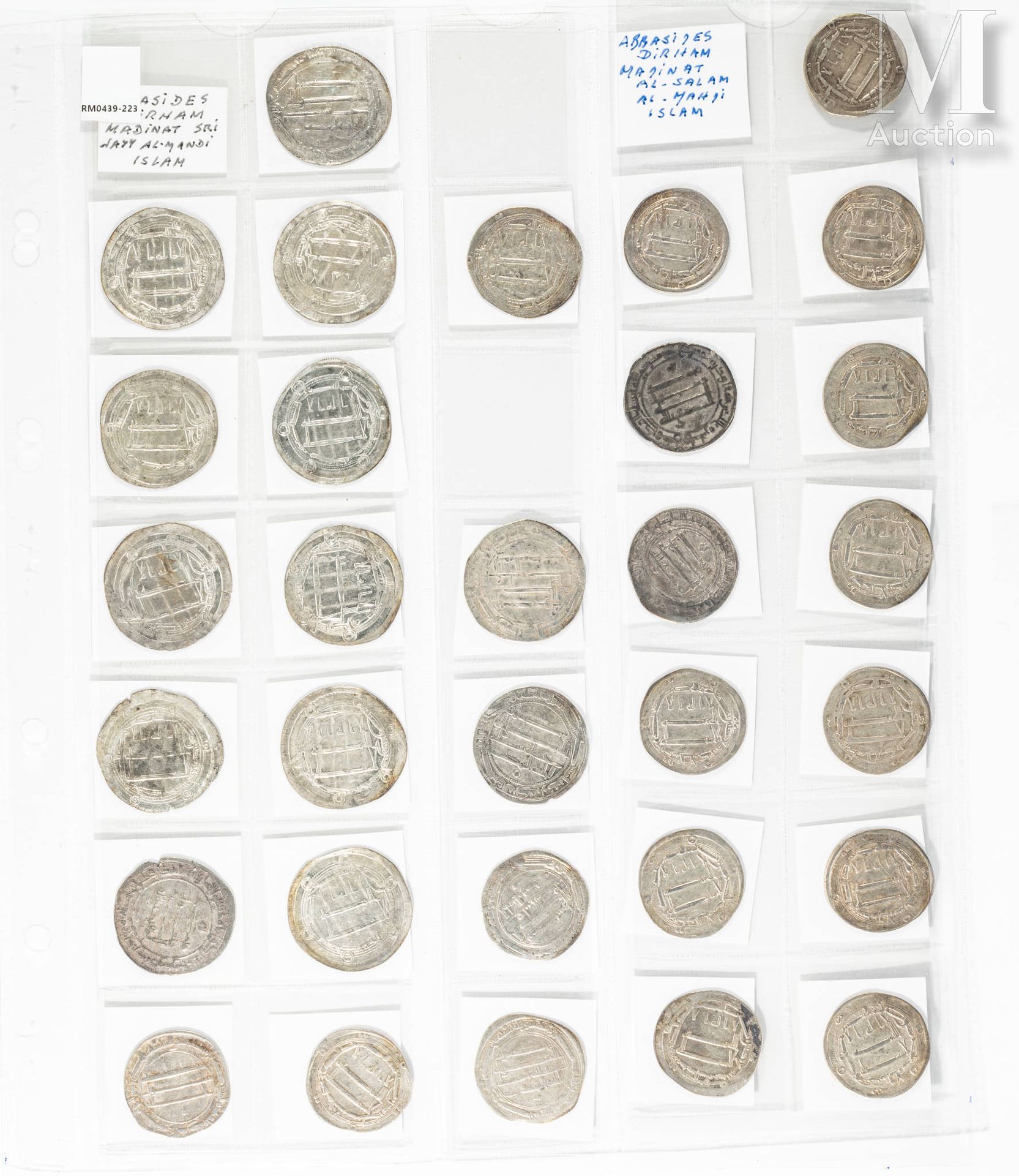 Califat Abbasside - Important lot of silver dirhams from various caliphs, includ&hellip;