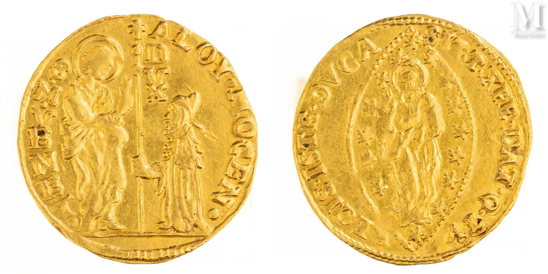 Venise - Alvise Ier Mocenigo (1570-1577) Gold sequin 
A: Saint Mark blessing the&hellip;