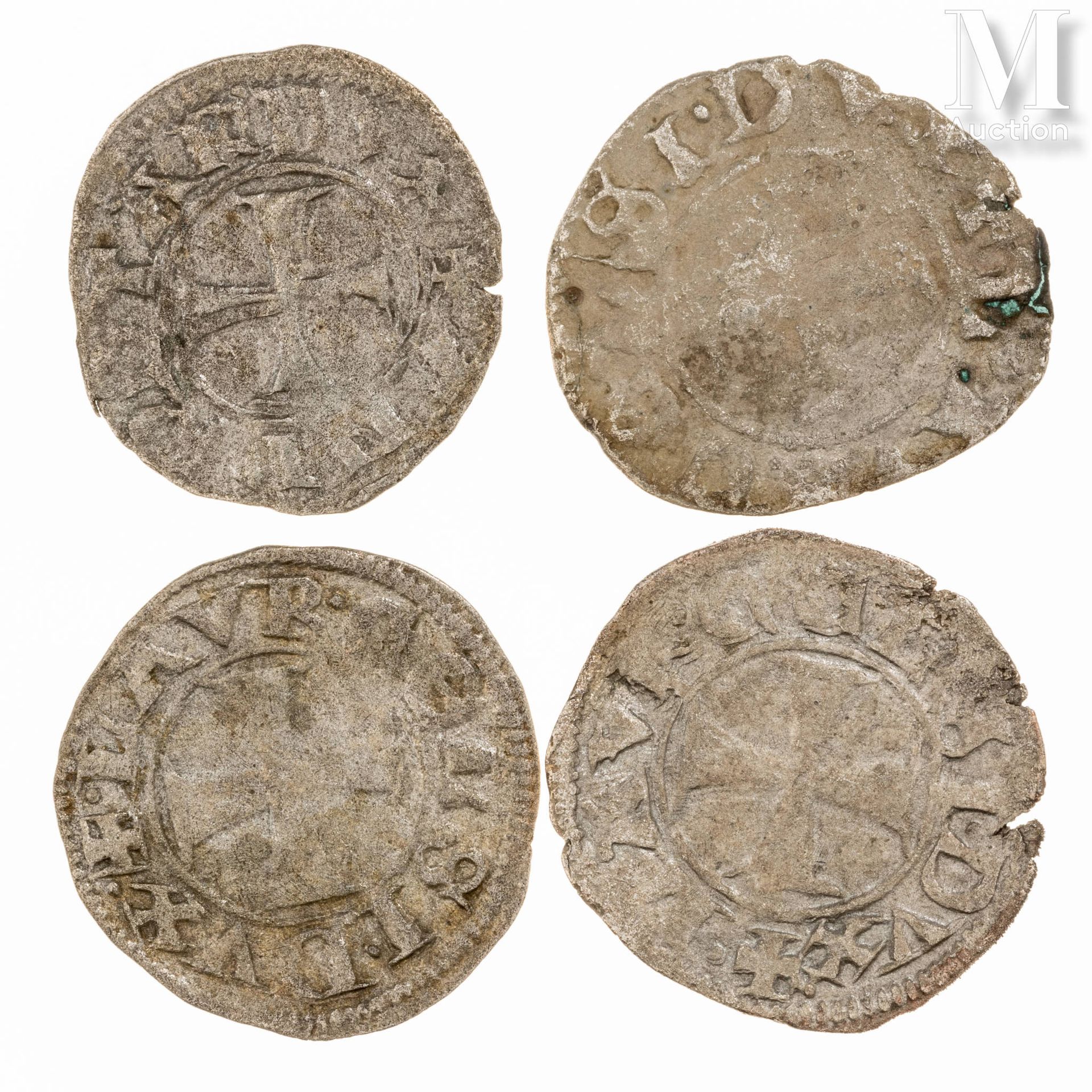 Venise - Lorenzo Celsi (1361-1365) Set of four torneselli 
A: Cross
R: Lion
Cond&hellip;
