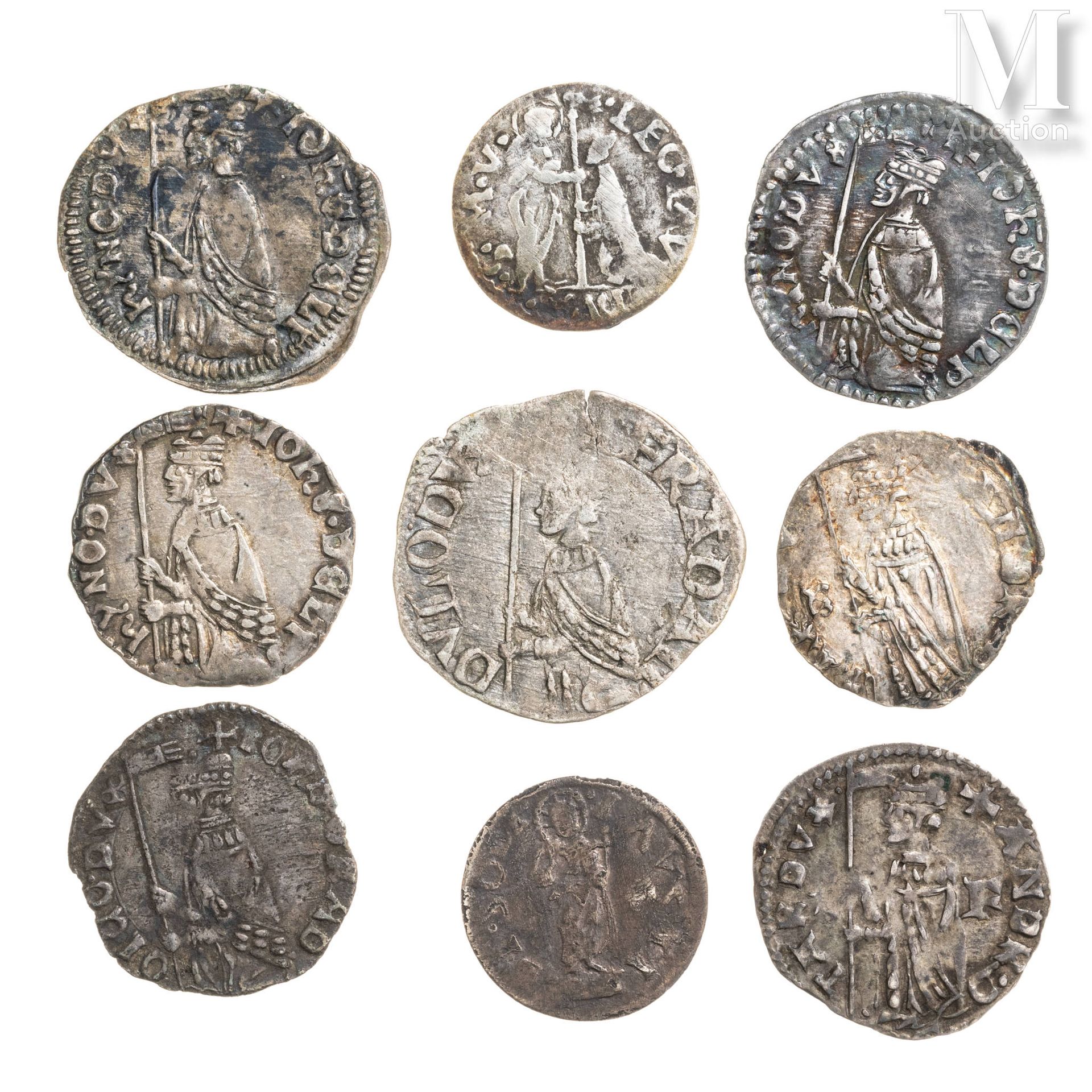 Venise - Lot of coins including:
-A soldino by Leonardo Loredan (1501-1521)
-A s&hellip;