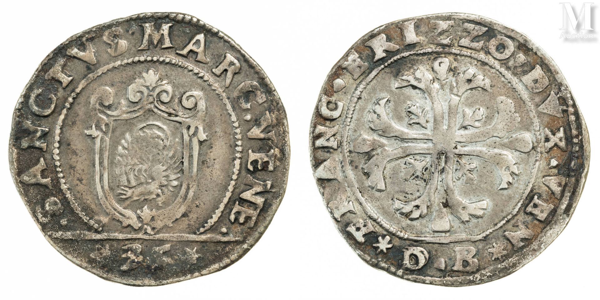 Venise - Francesco Erizzo (1631-1646) 1/4 scudo 
A: Lion in a cartouche
R: Cross&hellip;