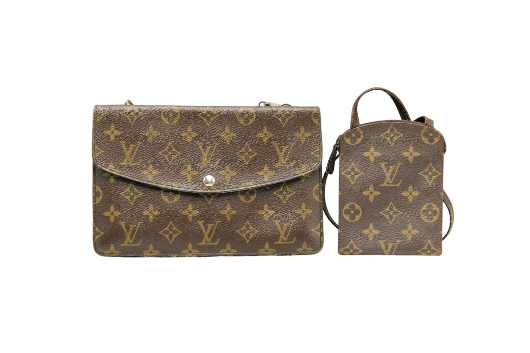 LOUIS VUITTON. Meeting of a double-sided monogram canvas…
