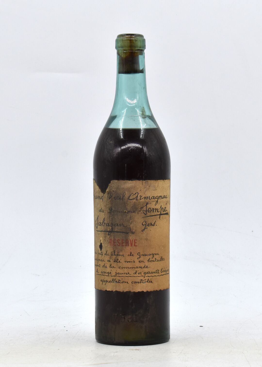 Null 1 bottle of Grand Vieil Armagnac. Jempé Jabazan. 
Level: -5.5 cm under the &hellip;