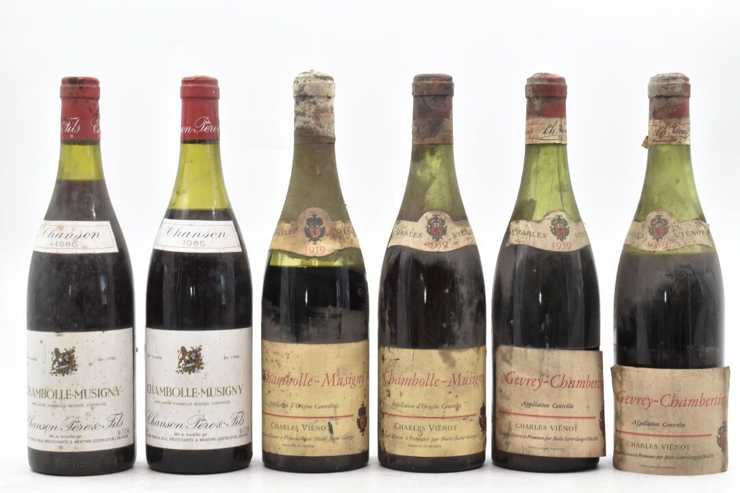 Assortiment de 6 bouteilles de vins de la Côte de Nuits : CHAMBOLLE-MUSIGNY - Ch&hellip;