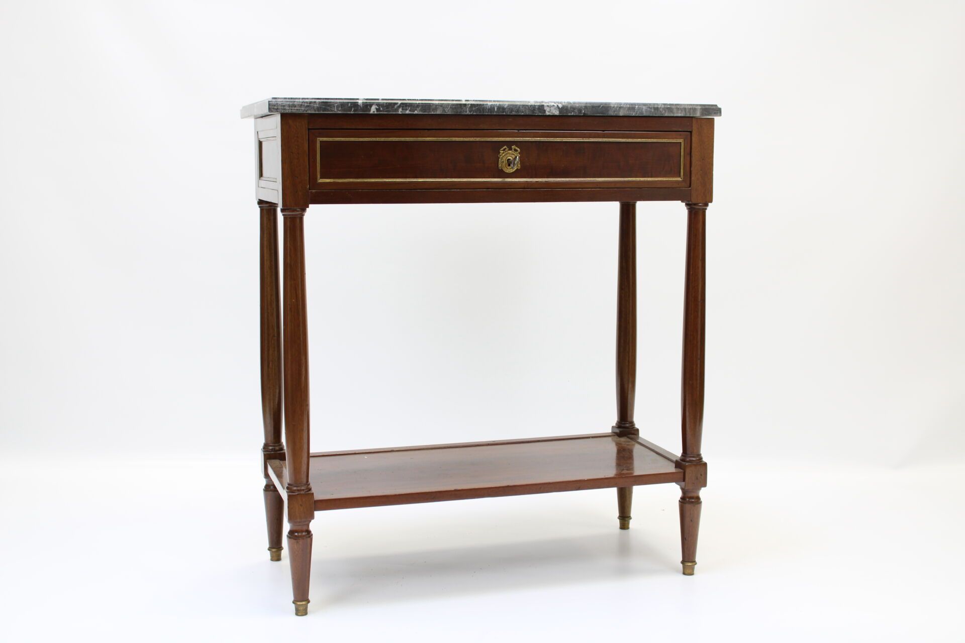 Null Louis XVI style mahogany console table, opening to a drawer in the waist, r&hellip;