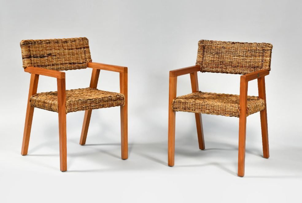 Null 21 世纪比利时学院派：Olivier de SCHRIJVER（1958 年）。
一对野生稻草和柚木制作的 Boss 扶手椅，已签约并编号为 21 &hellip;