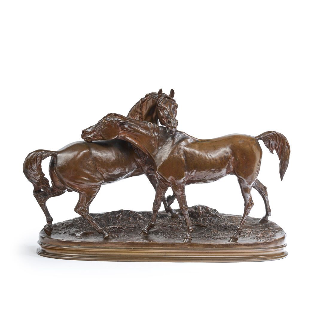 Null Pierre Jules MENE (1810-1879) 
"Tachiani et Nedjebé, chevaux arabes" dit au&hellip;