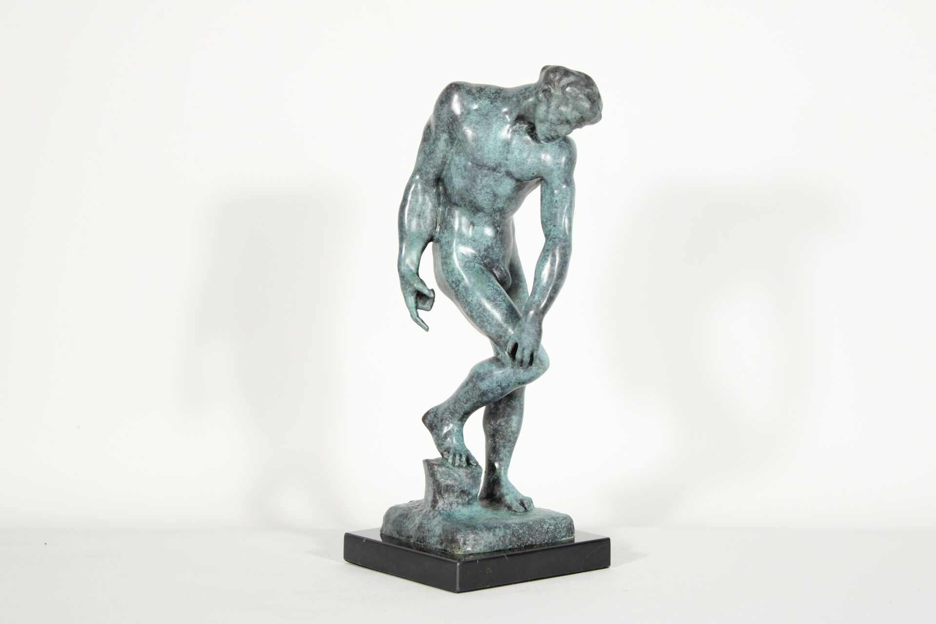 Null Auguste RODIN (1840-1917). D'après.
Adam, sujet en bronze à patine bleu ave&hellip;