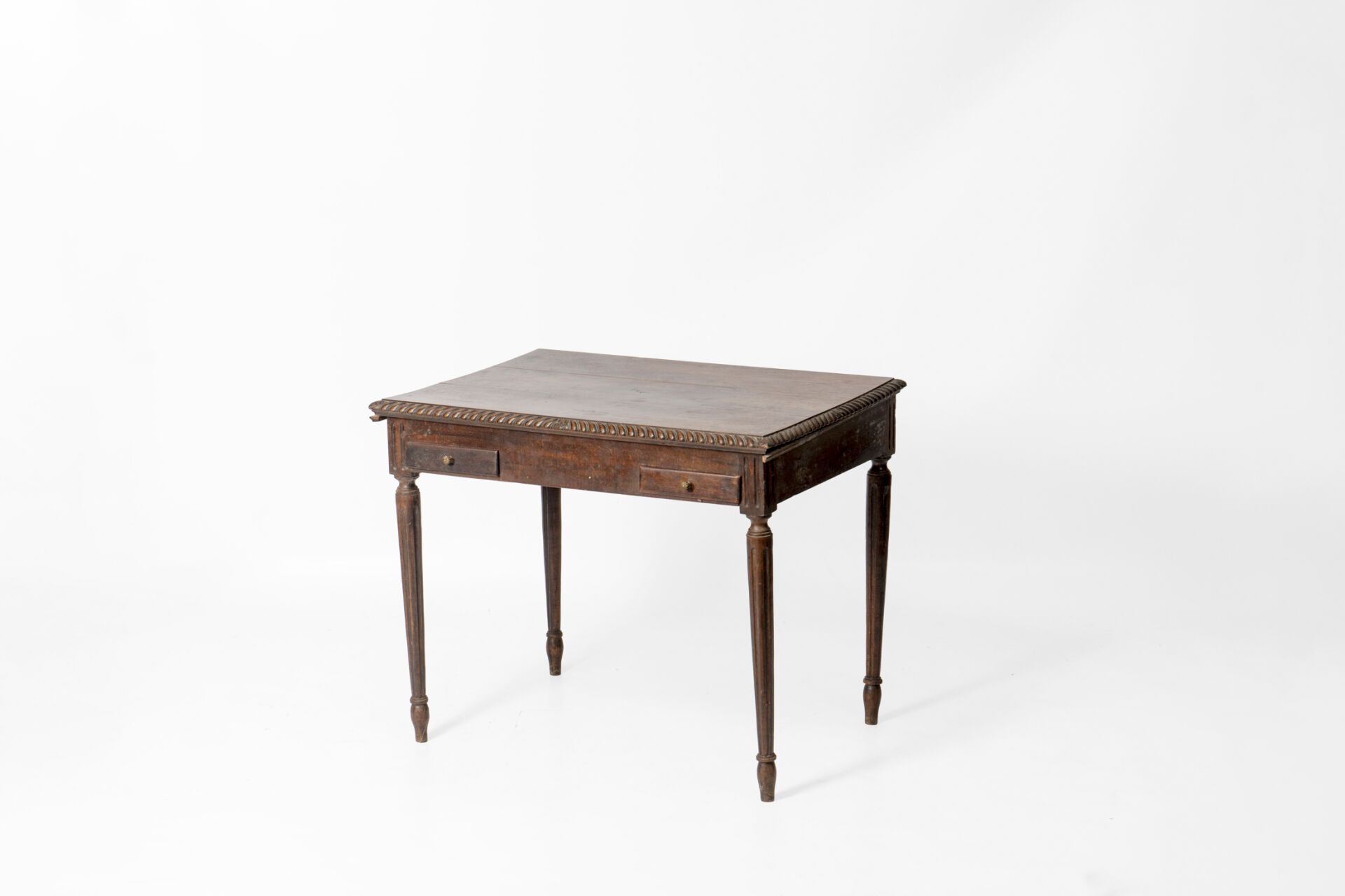 Null Writing table with removable rectangular top and carved surround decorated &hellip;