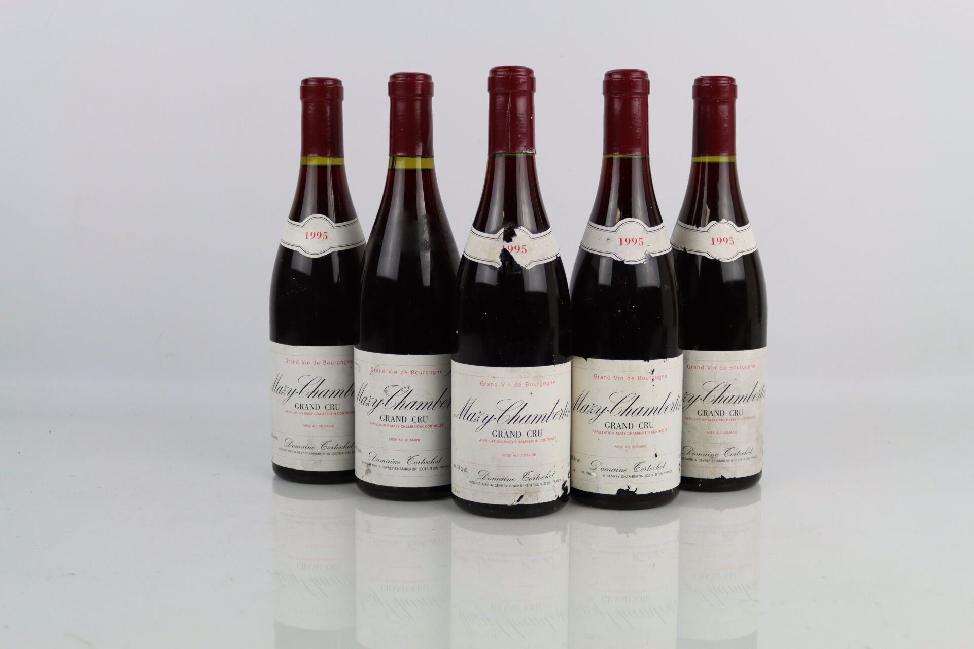 Null 5 bouteilles de MAZY-CHAMBERTIN Grand Cru de 1995 (dont 1 supposée, millési&hellip;