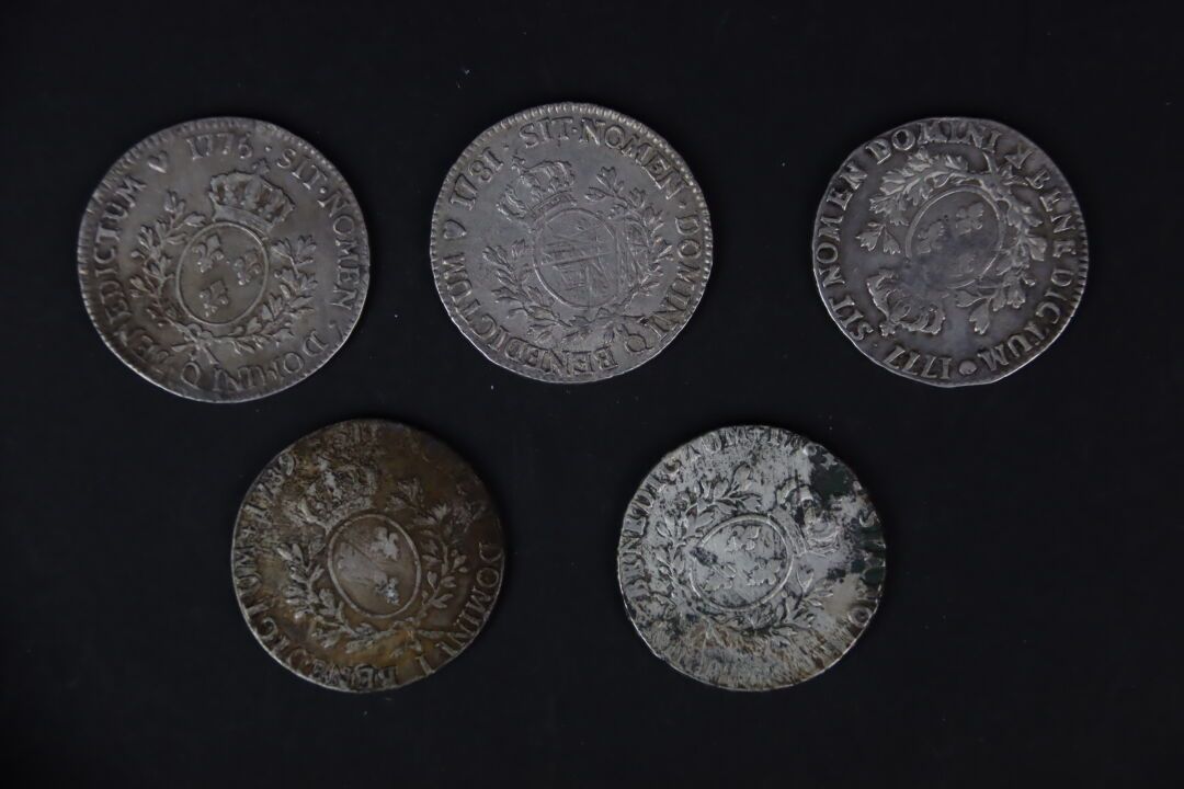 Null France Royales. Lot Of 5 Louis XVI ECU. Tb Condition Overall. 

CONSULTANT:&hellip;