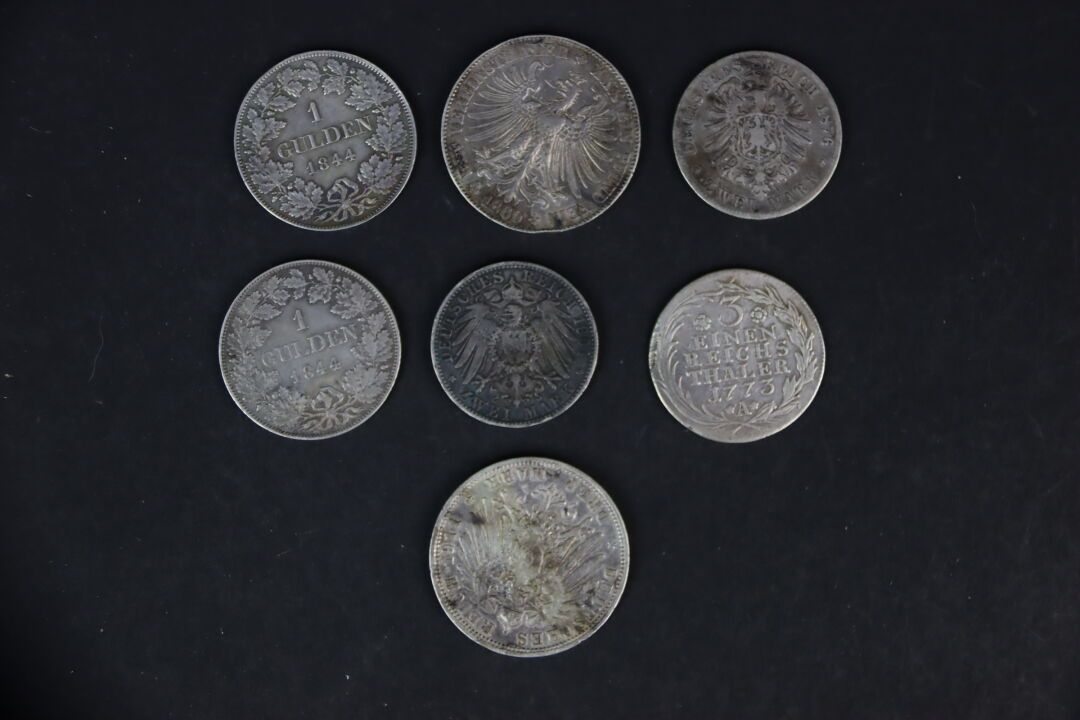 Null Germania. Lotto di 7 monete d'argento di vari Stati.

CONSULENTE: Sig. Pier&hellip;