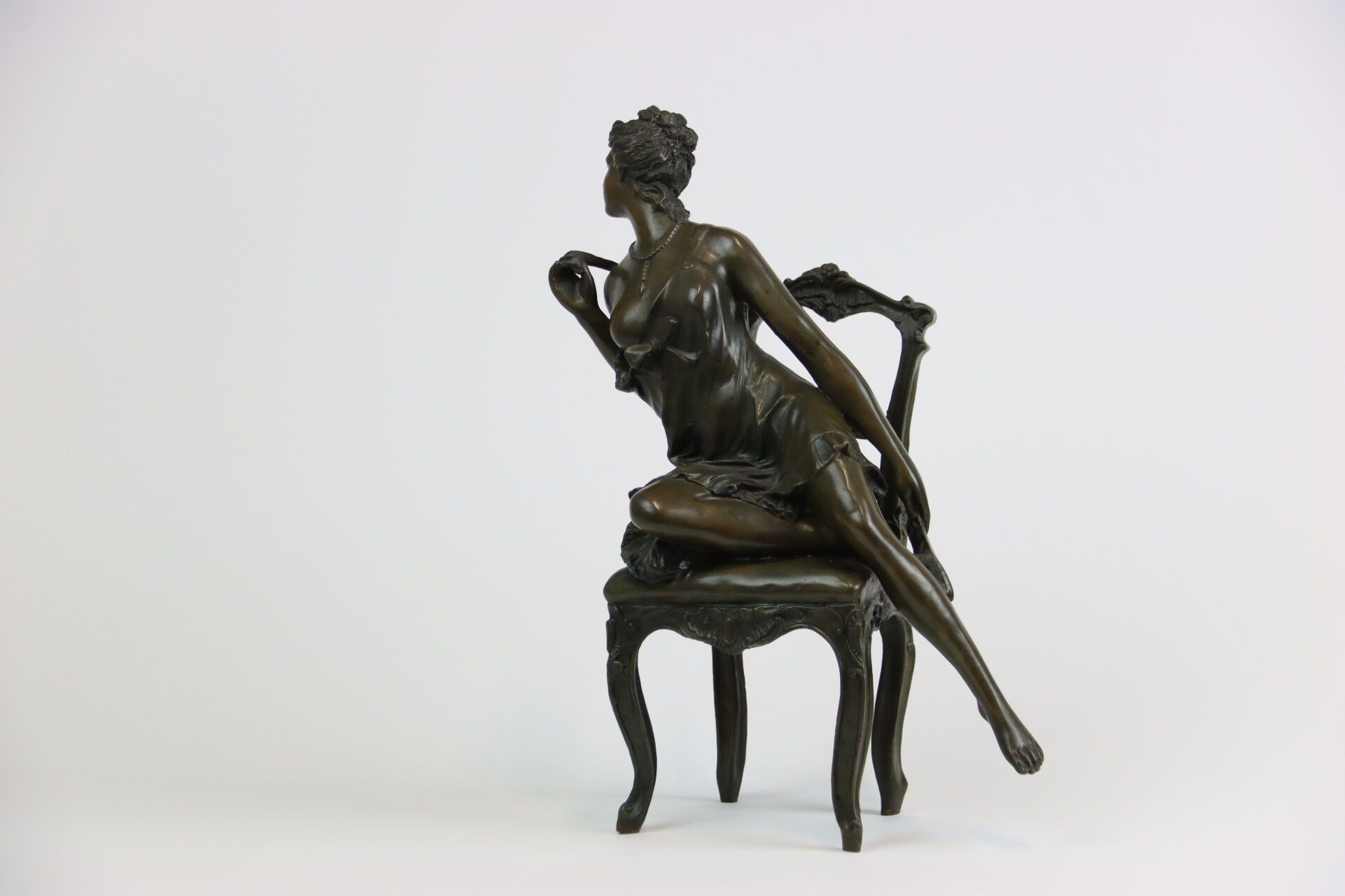 Null Pierre-Etienne Daniel CAMPAGNE (1851 - 1914) (Attribué à ).« Femme assise d&hellip;