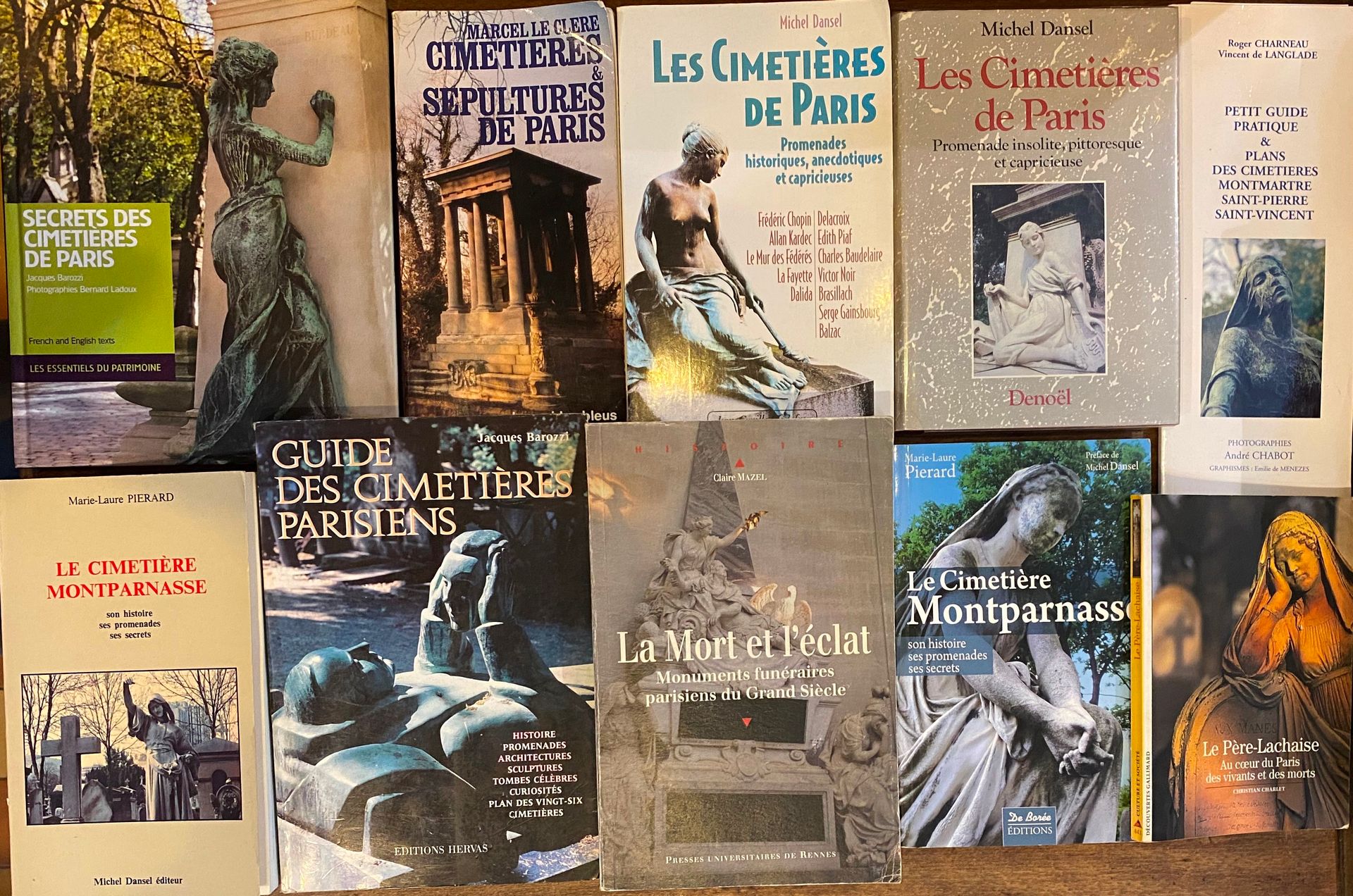 Null [CIMETIERE] Set di 12 opere sui cimiteri parigini