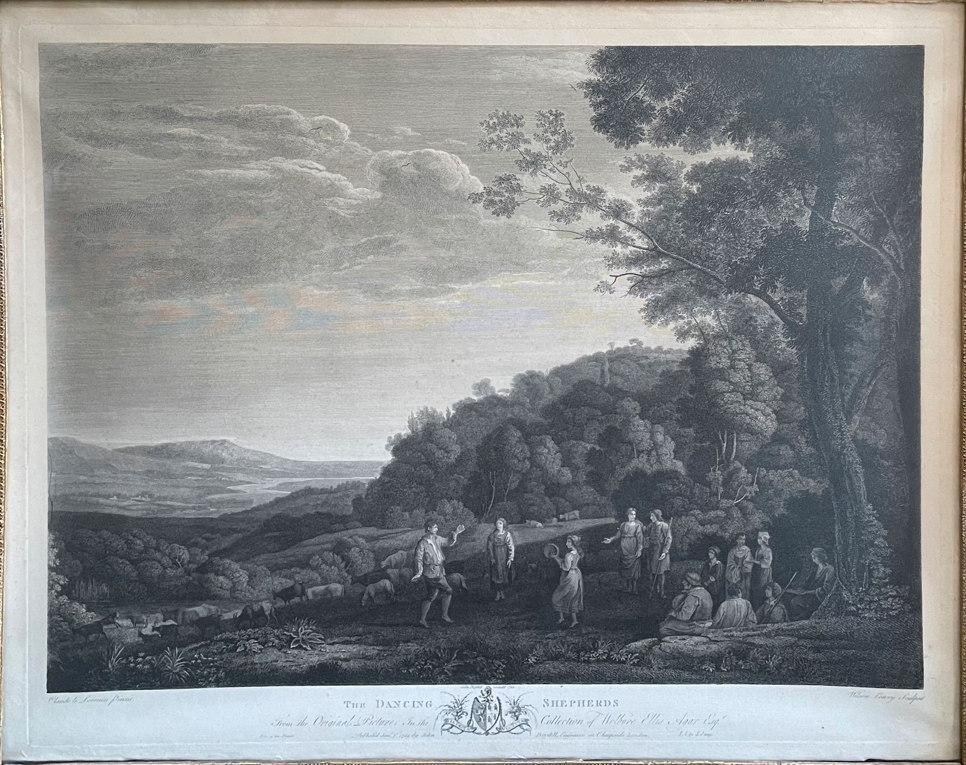 D'après Claude LORRAIN, engraved by Wilson Lonry 

The dancing shepherds 

Engra&hellip;