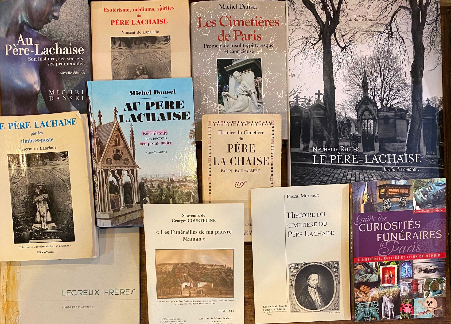 Null [CEMETERY] Set of 15 books on Père Lachaise (Dansel, Rheims, Moreaux, Paul-&hellip;
