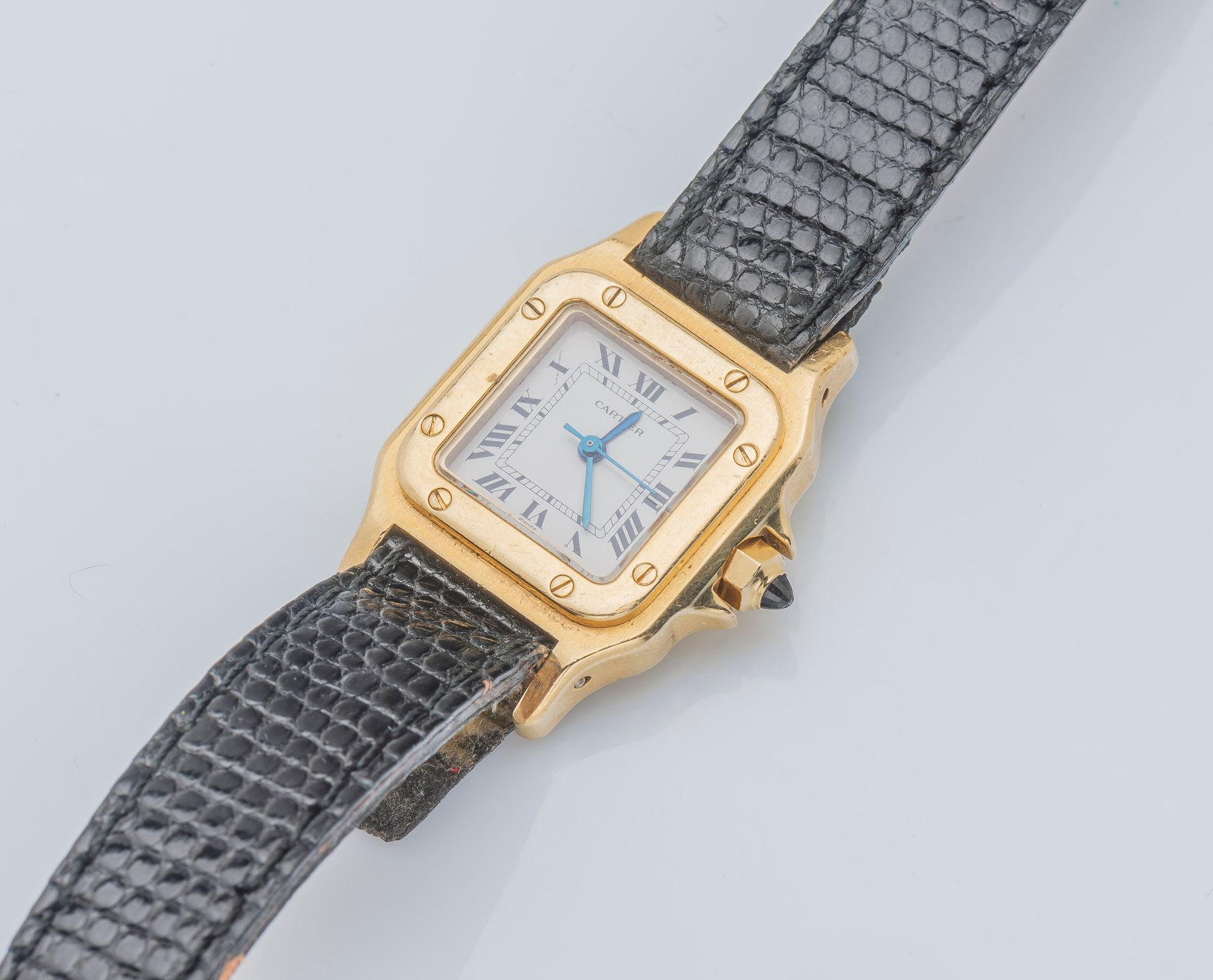 CARTIER Lady's watch model Santos Square Galbée, the case in yellow gold 18 cara&hellip;