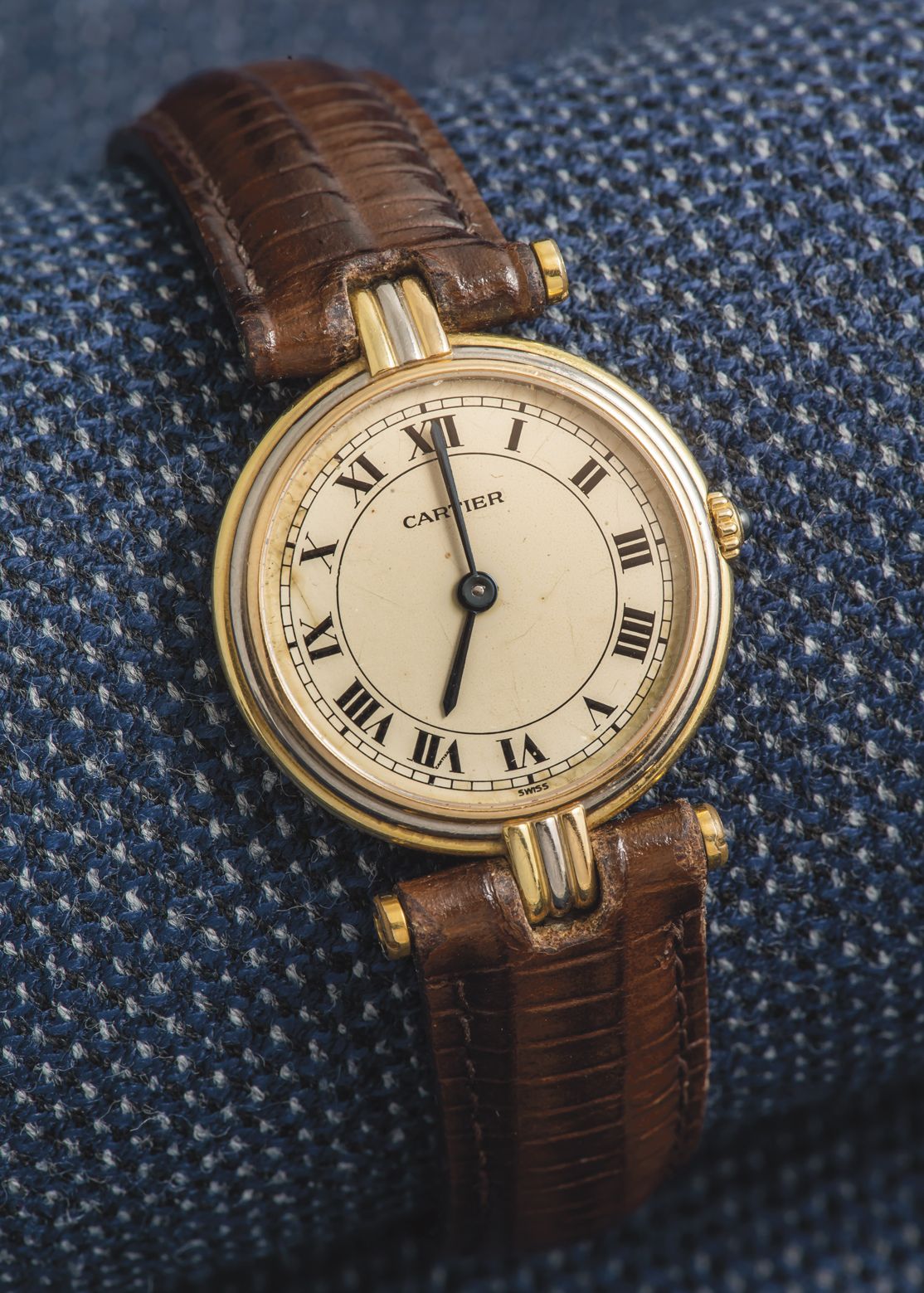 CARTIER Uhr Modell Vendôme Trinity, rundes Gehäuse aus 18 Karat Dreifarbengold (&hellip;