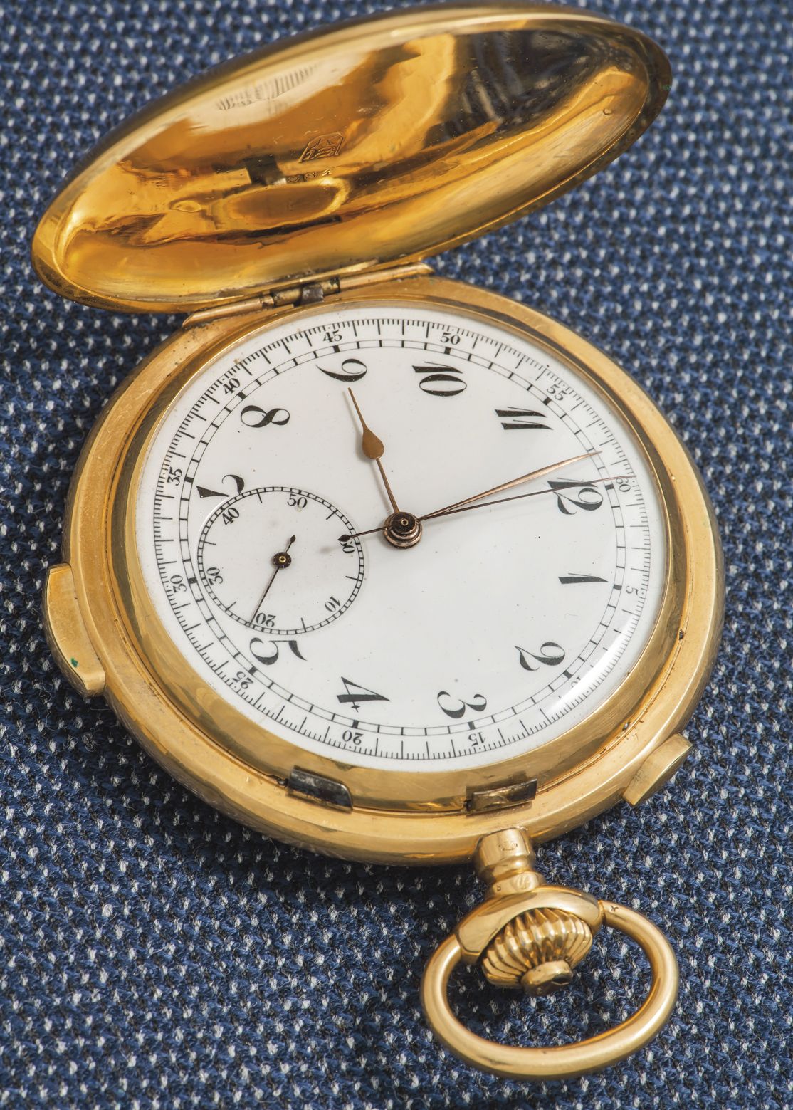 Null Cronografo da tasca con ripetizione al quarzo in oro giallo 18 carati (750 &hellip;