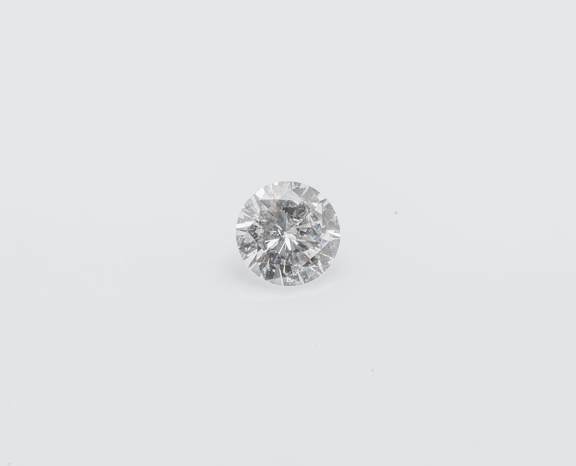 Null Ein Diamant im Brillantschliff auf Papier mit einem Gewicht von 3,48 Karat.&hellip;