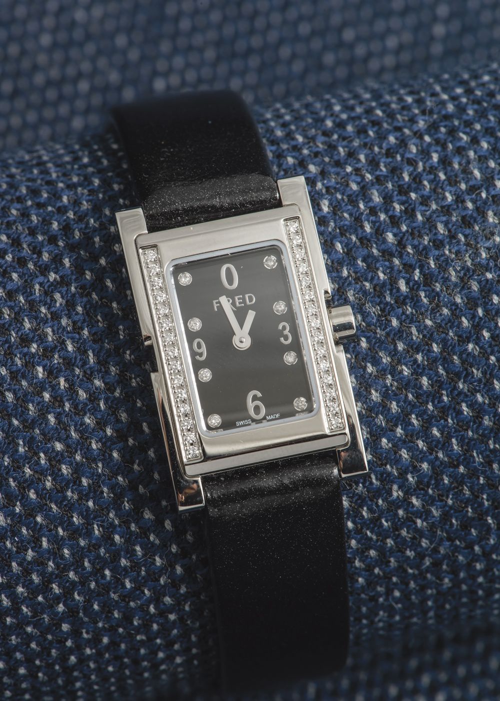 FRED Reloj de señora modelo 36, caja de acero rectangular con fondo atornillado,&hellip;