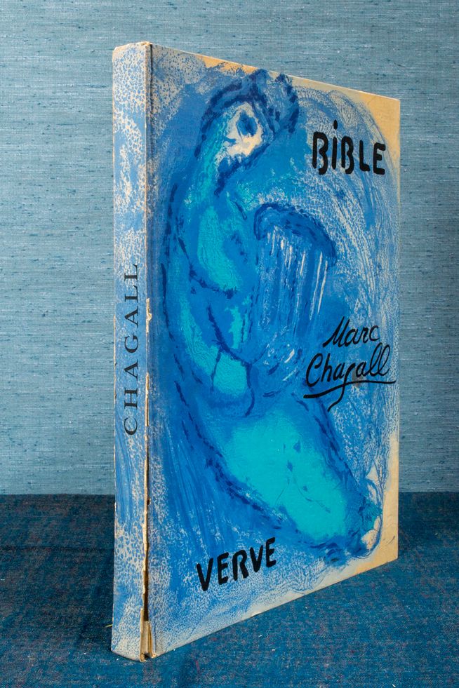 [CHAGALL] [CHAGALL]《圣经》。Verve。第八卷，第33和34号。

巴黎，1956年，4开本，由马克-夏加尔插图的出版商全板装订，书脊开裂，&hellip;