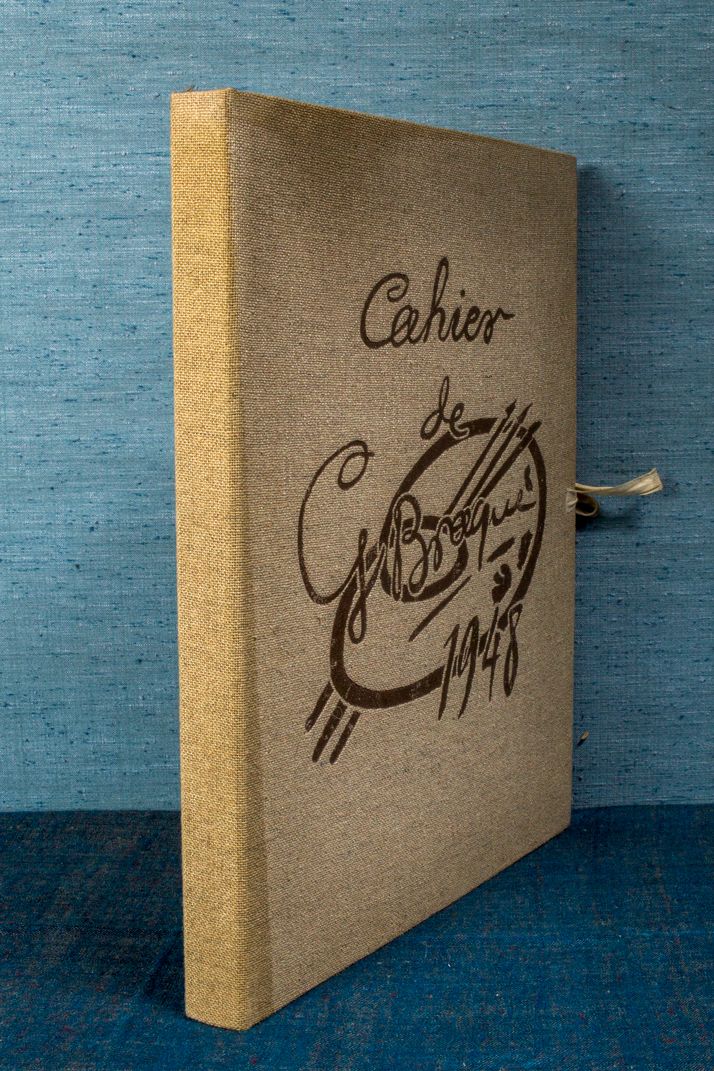 [BRAQUE] [BRAQUE] 乔治-布拉克1917-1947年的笔记本。

巴黎，1948年，4开本，带插图的封面和系带的布夹。

插图为乔治-布拉克的9&hellip;