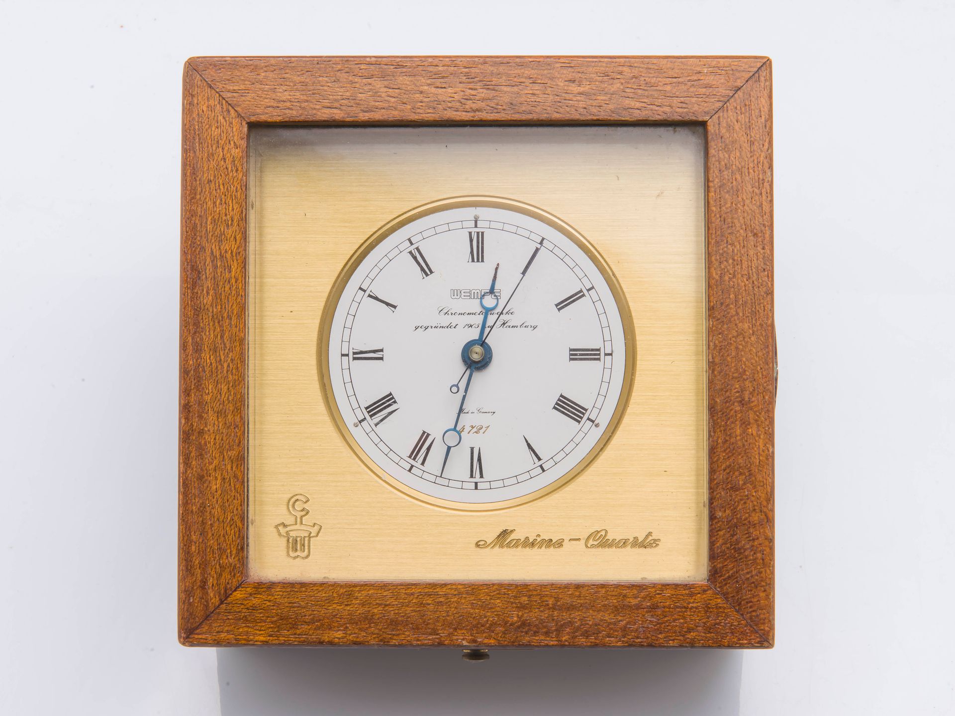 WEMPE Marinechronometer, nummeriert 4721, in einem Mahagonigehäuse mit vergoldet&hellip;