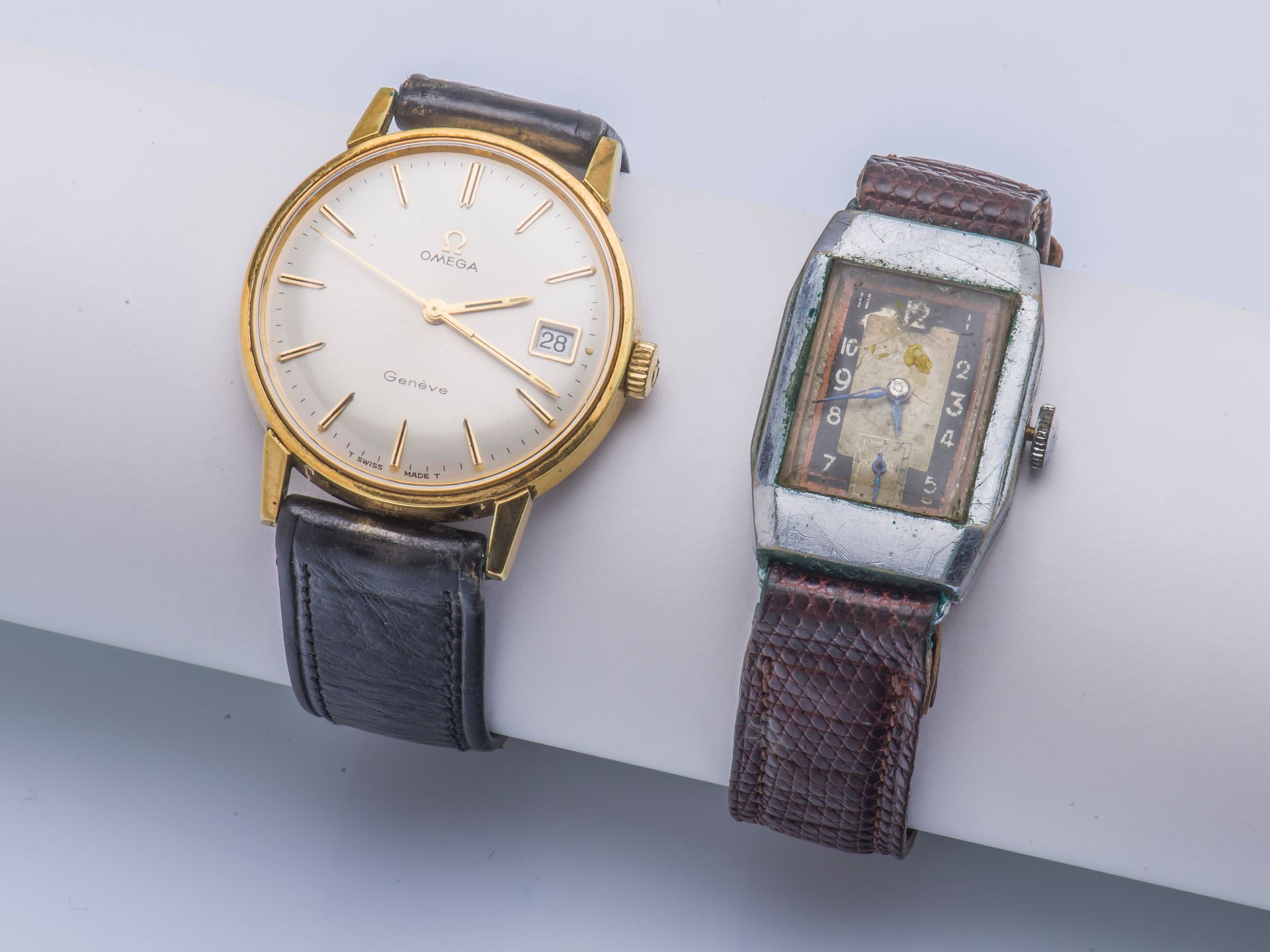OMEGA 
Clásico reloj Seamaster de Ginebra, la caja redonda de acero chapada en o&hellip;