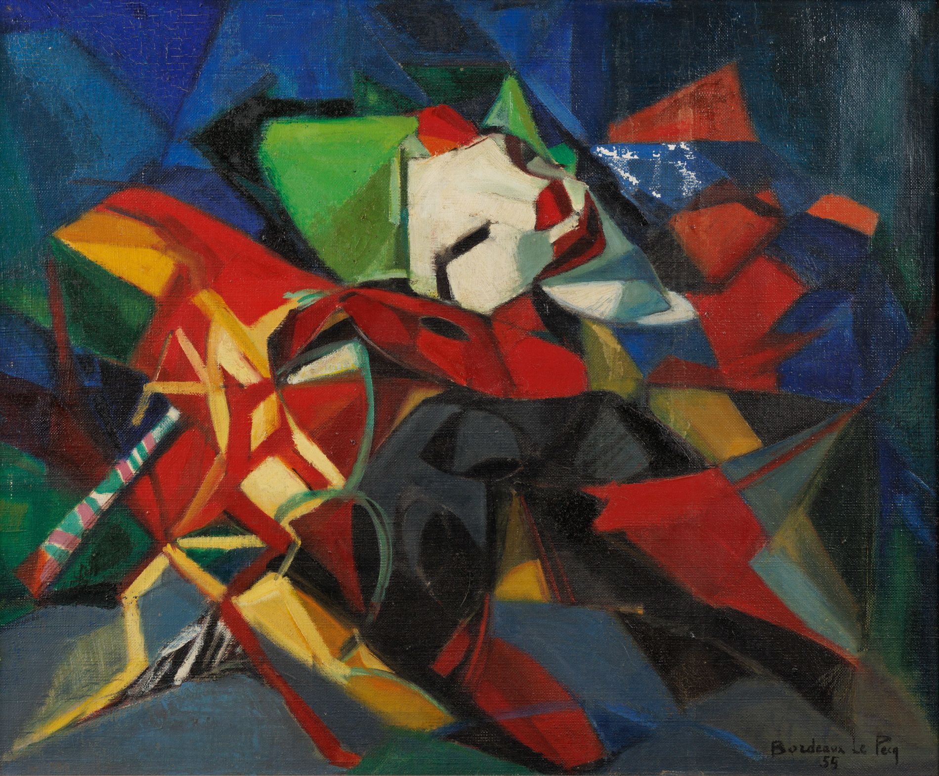 Null Andrée BORDEAUX LE PECQ (1911-1973)
The Masks 
Oil on canvas, signed lower &hellip;